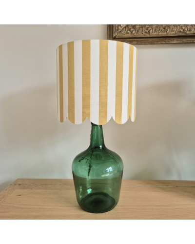 Lampe dame jeanne Félicité rayures ocres