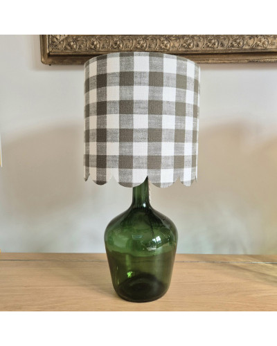Lampe dame jeanne Félicité vichy vert