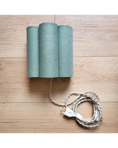 Petite applique Nuage lin vert céladon