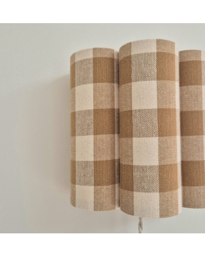 Petite applique Nuage vichy marron