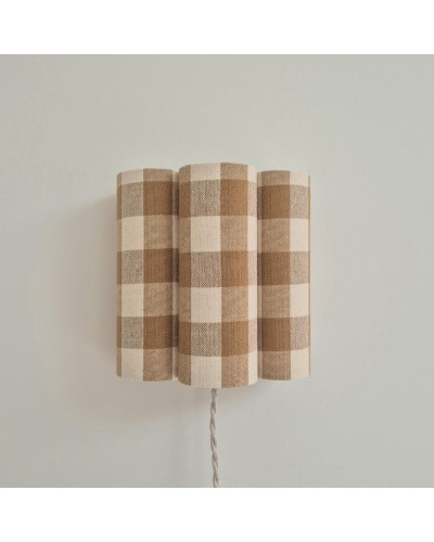 Petite applique Nuage vichy marron