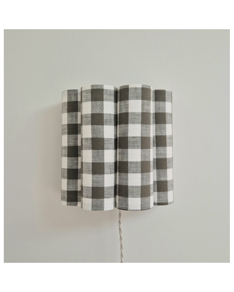 Applique murale vichy vert
