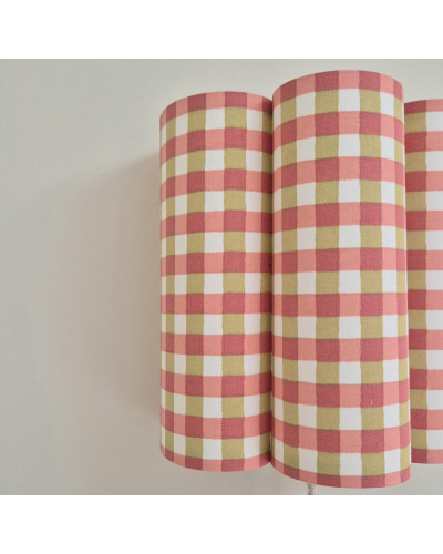 Petite applique Nuage vichy tons roses/verts