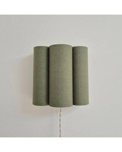 Petite applique Nuage lin  vert mousse