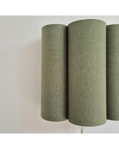 Petite applique Nuage lin  vert mousse