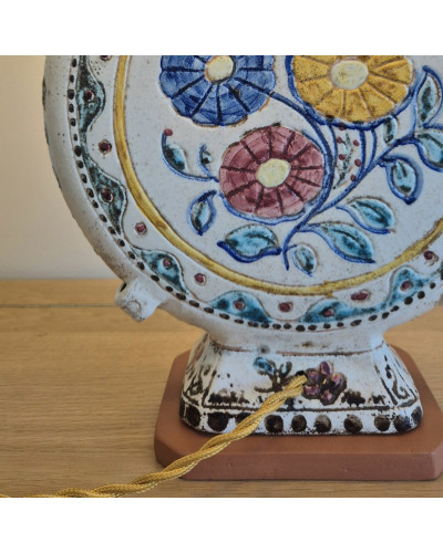 Lampe dame jeanne Félicité rayures ocres