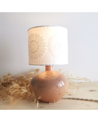 Camélia - lampe à poser en céramique blush